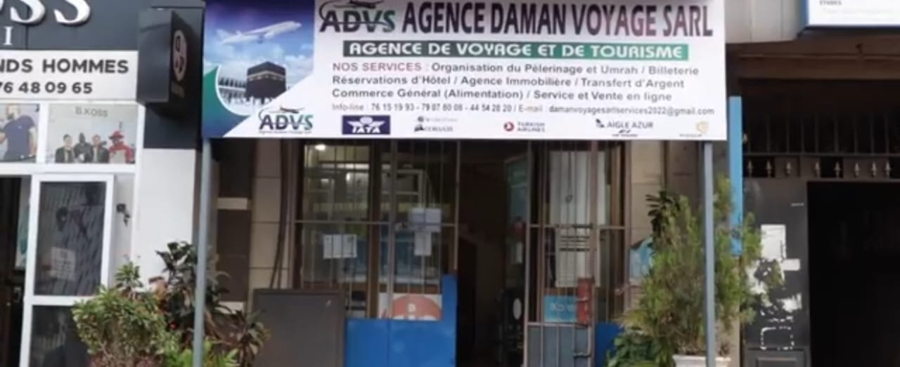 La devanture de l’Agence Daman Voyage SARL à Bamako